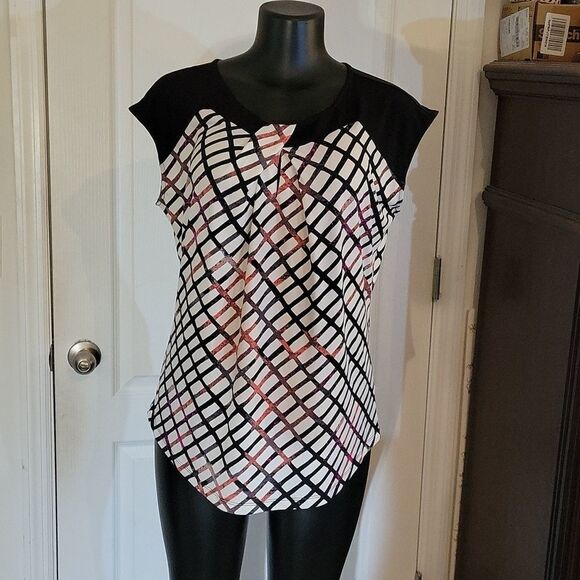 BRAND NEW WORTHINGTON MULTI-COLOR POLAR BEAR BOHO GEO WOMEN"S SHIRT - Picture 3 of 14